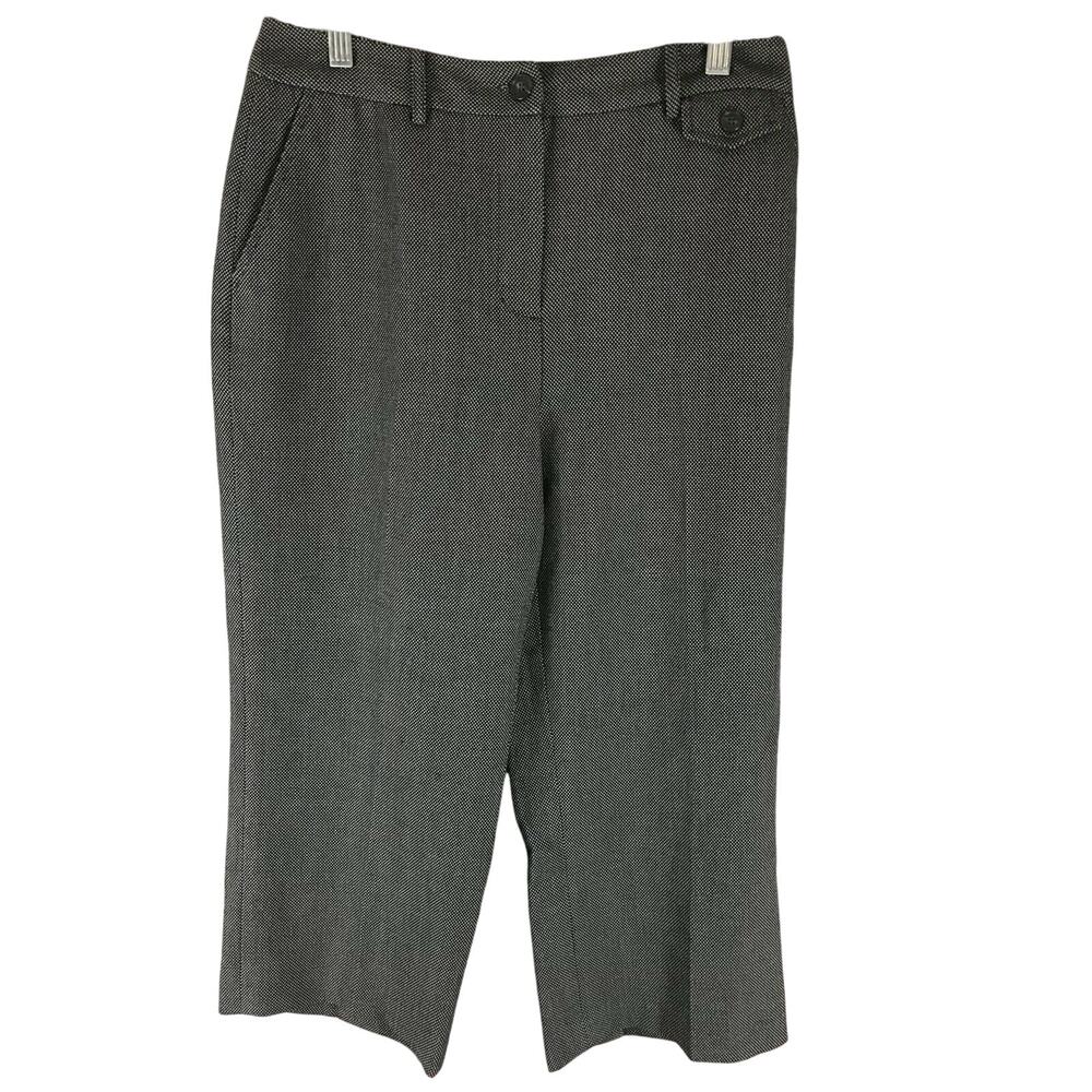 New East 5th Ave Womans Sz 10 Pants Crop Classic Fit Work Career Black NWT